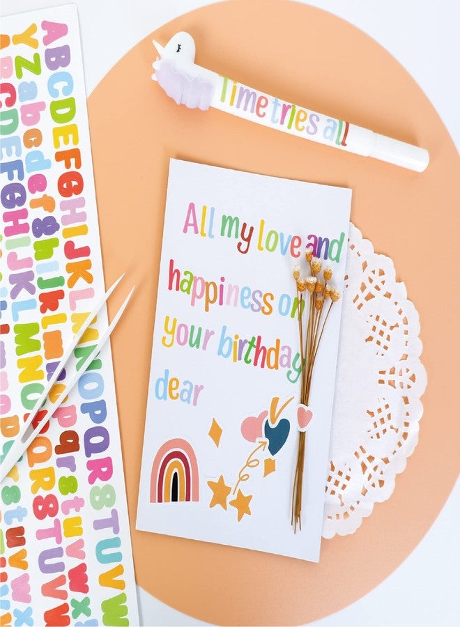 AVERZELLA 2500 PCS 12 Sheets Letter Stickers Small Multicolors Mini Deco Sticker Waterproof Alphabet Stickers 1/2" Half in Vinyl Stick On Letters for Scrapbooking, Water Bottle, Mailbox (0.5 Inch) - Image 2